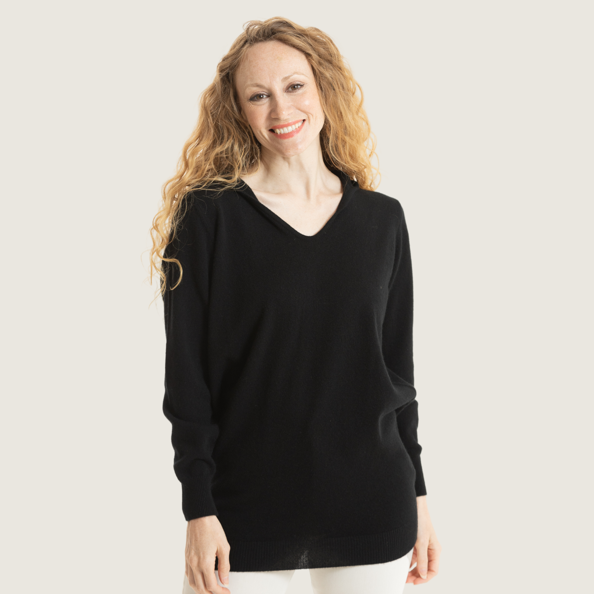 The Cashmere Boyfriend Hoodie in Black