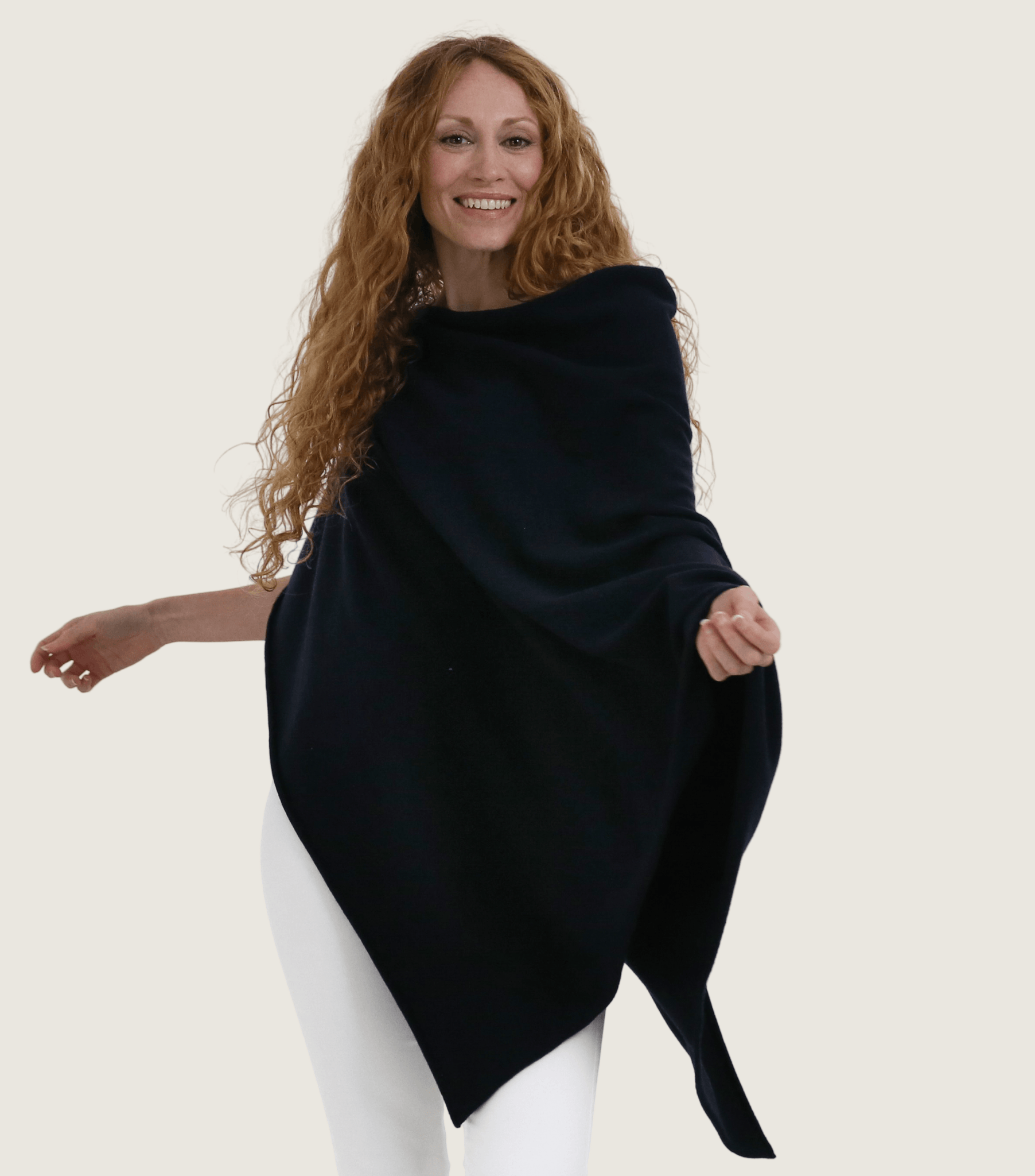 Black 2024 shawl poncho