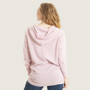 The Cashmere Boyfriend Hoodie in Blossom Pink